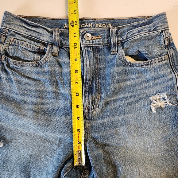 American Eagle AEO Mom Jeans Stretch 100% Cotton High Waisted Rise 90s Size 4 - Picture 10 of 12